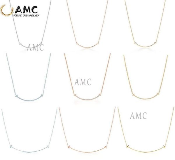 

tf real 925 sterling silver origina smile necklace classic luxury five colorful optional ladies jewelry gifts260c4708181