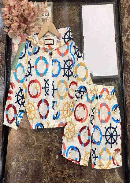 

sunscreen clothing summer kids jackets shorts 2pics sets children039s wear rainbow color combination hooded ultrathin trench 2978954, White