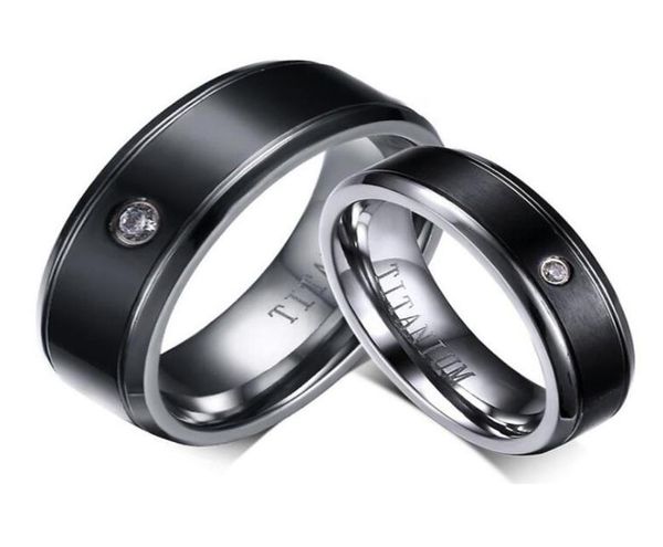 

his her matching set black polishing titanium steel wedding band rings smooth finish anniversary gift1623696, Silver
