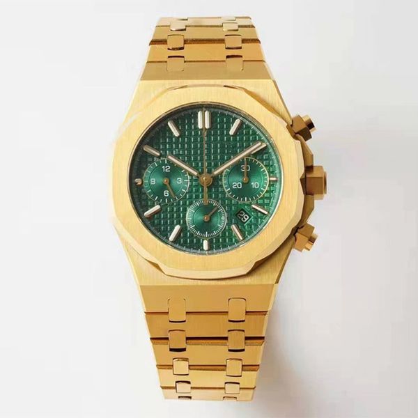 

gold watch quartz movement men wristwatch 41mm business wristwatch stainless steel case designer watches business wristband montre de luxe, Slivery;brown
