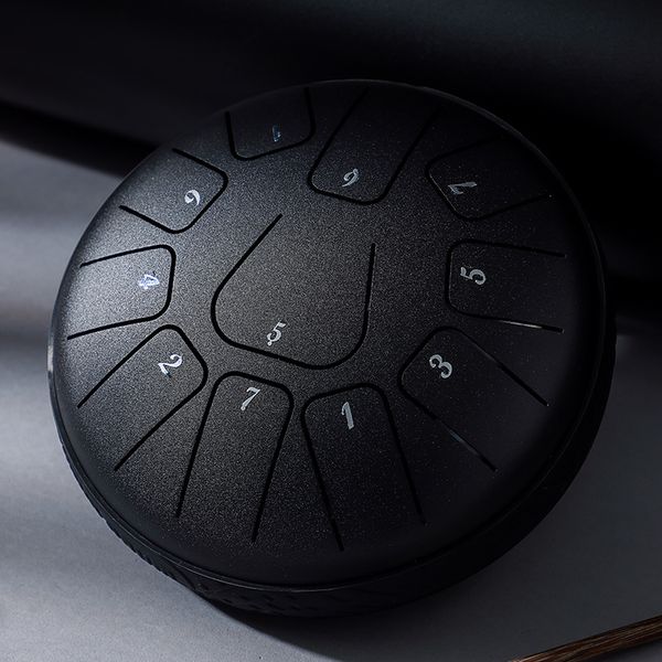 

6 inch 11 tone square tongue steel tongue drum handpan playing beginner percussion instrument with drumsticks suitable for meditation gifts