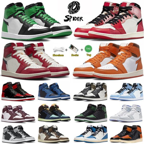 

jumpman 1 mens basketball shoes spider-verse bred patent starfish dark mocha chicago shadow 2.0 university blue newstalgia 1s men women trai