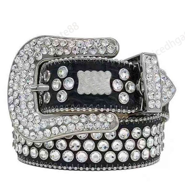 

bb belt for man designer luxury fashion belt casual large buckle with letter full rhinestone cintura female party pants skirts womens belt w, Black;brown