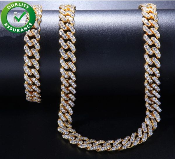 

iced out chains designer necklace mens bracelets hip hop jewelry luxury gold pandora style charms bling diamond cuban link fashion7310441, Black