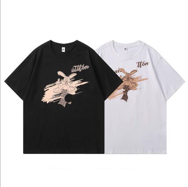 

summer mens t shirts women designers loose tees fashion brands mans casual shirt luxurys clothing street shorts sleeve clothes m-3xl##, White;black