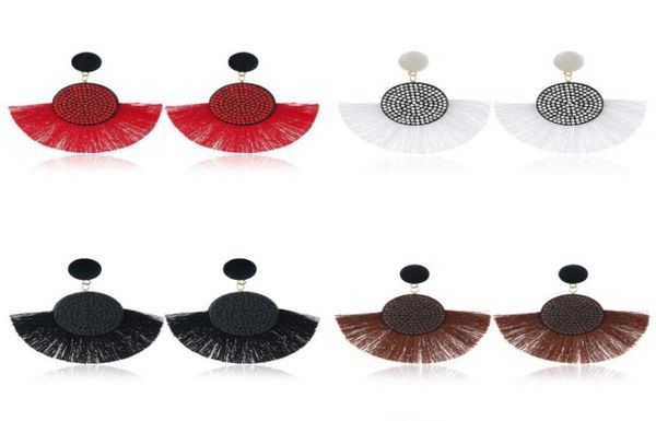

circular earrings exaggeration tassels new charm crystal popular fashion jewelry personality woman ear pendants accessories christ3729307, Golden