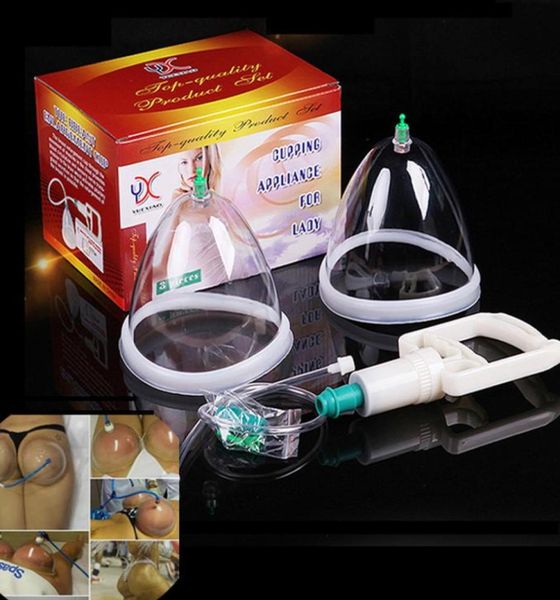 

2 cuppair breast buttocks enhancement pump lifting vacuum cupping suction therapy device enhance6264858