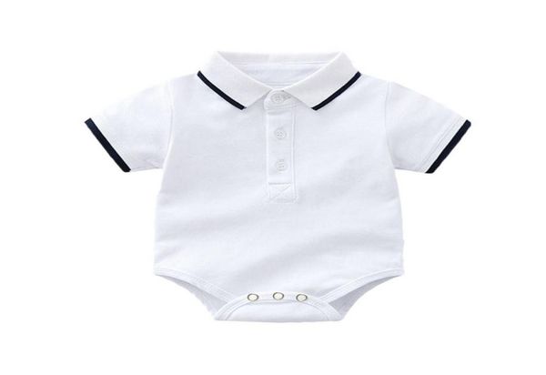 

and summer fashion newborn boys formal clothing set cotton romper shorts baby gentleman suit kids boys clothes sets y3801765, White