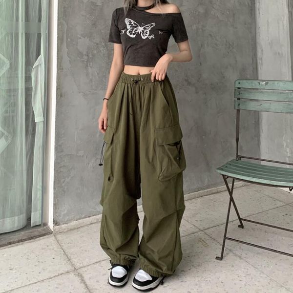 

women's pants women baggy trousers 2023 fall streetwear oversized vintage casual loose sweatpants, Black;white