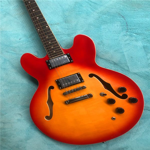 

color hollow electric guitar, superior performance,ing