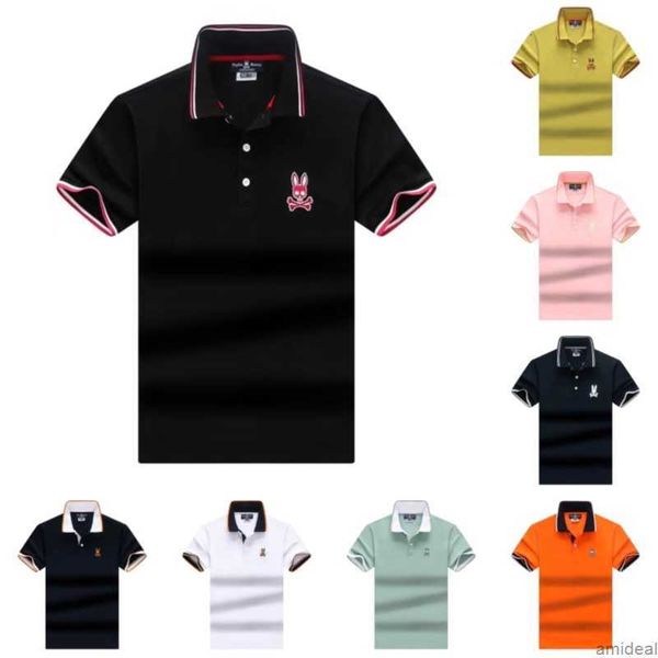 

psycho bunny polos tees 2023 summer new european and american t-shirt shirts fashion skull rabbit men's short sleeve foreign trade hh5, White;black