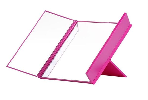 

portable trifold led makeup mirror unadjustable brightness 8 led lighted travel mirror with battery compact for makeup288u1086306