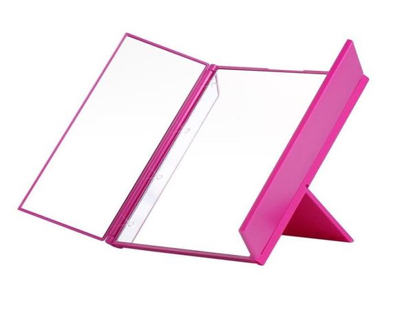 

portable trifold led makeup mirror unadjustable brightness 8 led lighted travel mirror with battery compact for makeup288u6213106