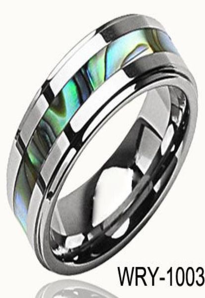 

good quality shell inlay tungsten carbide rings 6mm for men01179415, Silver