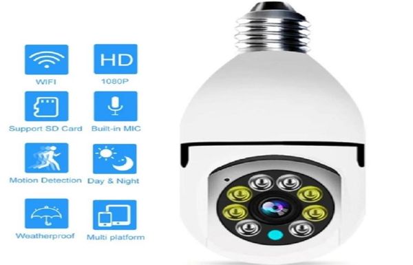 

360Â° e27 led bulb cctv lens full hd 1080p wireless home security wifi cctv ip camera two way audio panoramic night vision6377363