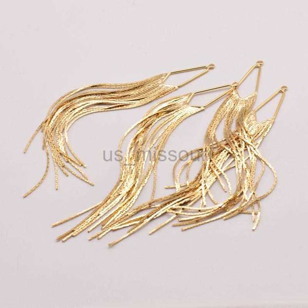 

stud 2 pcslot 125mm17mm crafts brass gold plated tassel earrings accessories earring making supplies diy jewelry making ja0018 j230529, Golden;silver