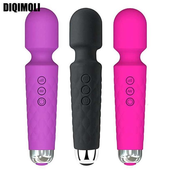 

toy massager 20 frequencies 8 speeds vibrator g-spot stimulation dildos av magic wand masturbator rechargeable massager toys for women