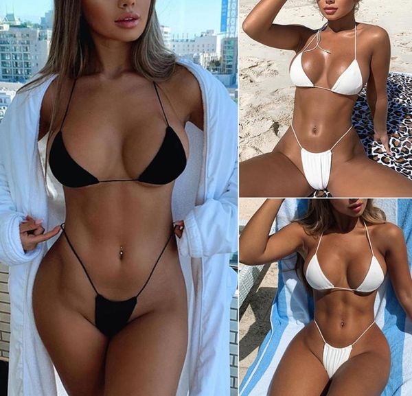 

fashion designers women push up swimwear mini brazilian swimsuit bandage bikini set thongs beach party bathing suit youth9030836, White