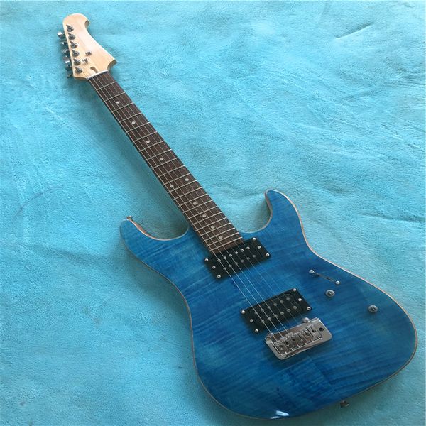 

blue 3 spell neck electric guitar, can cut sound. very good. ing