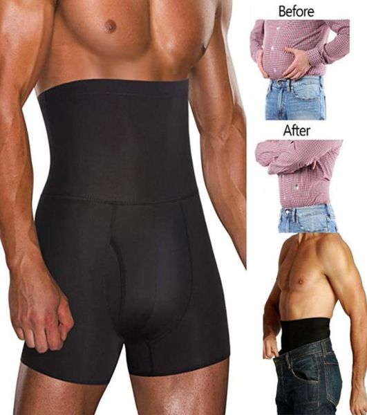 

men body shaper compression shorts slimming shapewear waist trainer belly control panties modeling belt anti chafing boxer pants8456080, White;black