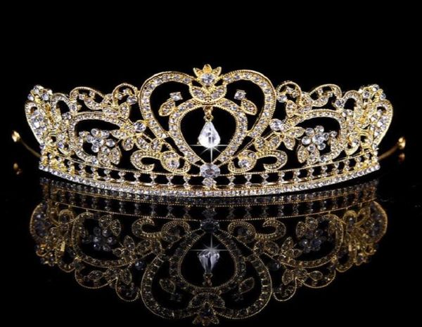 

bling beaded crystals wedding crowns hair headpieces accessories bridal diamond jewelry rhinestone party tiara1570926, Silver