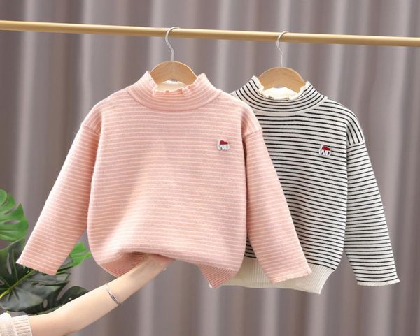 

cardigan 2023 ins winter thick sweaters girls knit pullover sweaters children winter overall sweater with fleece 2211306112378, Blue