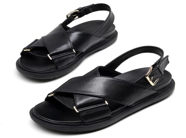

20ssg1 with box sandals women real leather studs high heels sandal 3540 rivet transparent slippers slide sandals flip flops7301747, Black