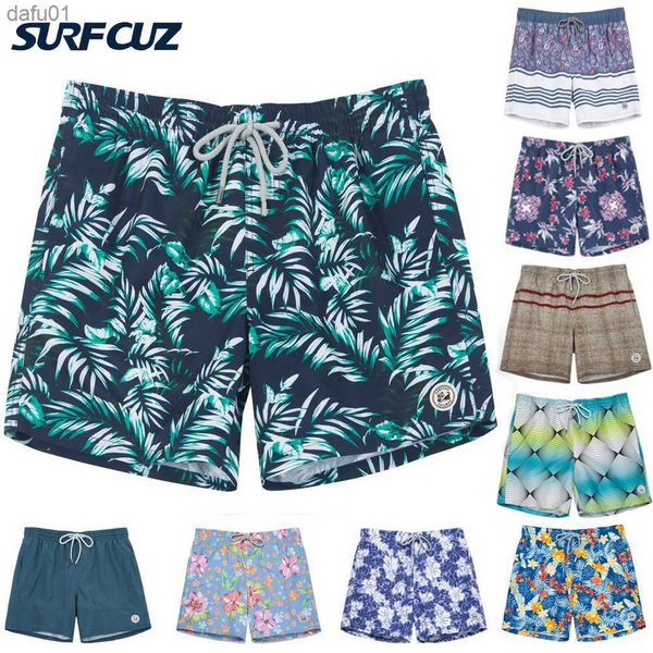 

men's shorts surfcuz mens swim trunks quick dry beach board shorts swimwear beachwear with pockets and mesh lining summer men's sw, White;black