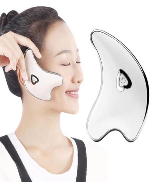 

guasha massage tools for face care treatment vibration massager electric scraping board gua sha thin facial v shape skin lifting m3588492