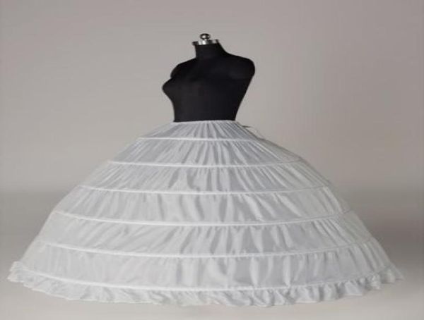 

in stock plus size ball gown 6 hoop wedding bridal petticoat crinoline underskirt wedding petticoats8252425, White