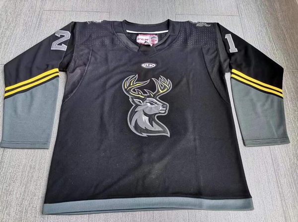

college hockey wears physical ps iowa heartlanders men youth women vintage high school size s-5xl or any name and number jersey, Black