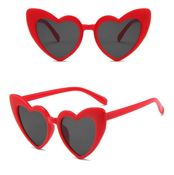 

new love ladies sunglasses trendy fashion peach heart sunglasses sunglasses, Black