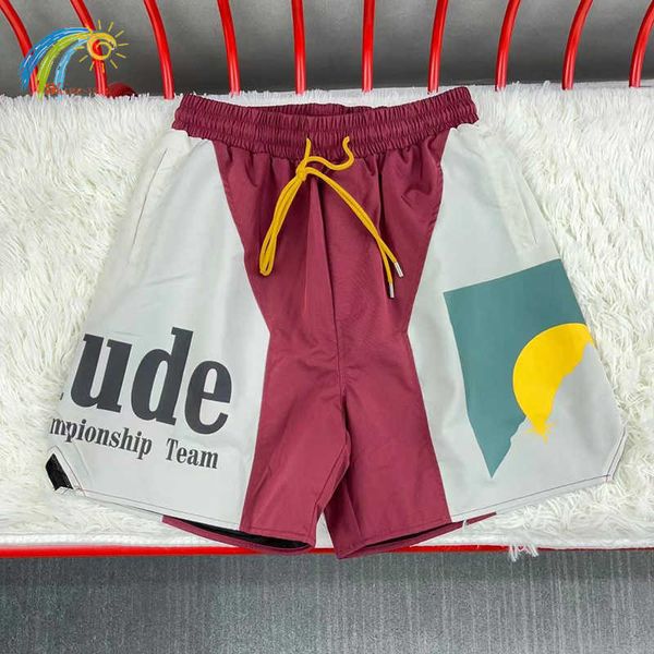 

pink yellow white rhude shorts boxer shorts black blue beige summer fashion beach pants size s m  xl men street wear designer shorts lpm, White;black