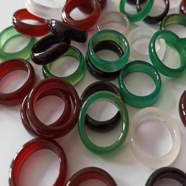 

natural multicolor chalcedony code ring ring012345677944904, Silver