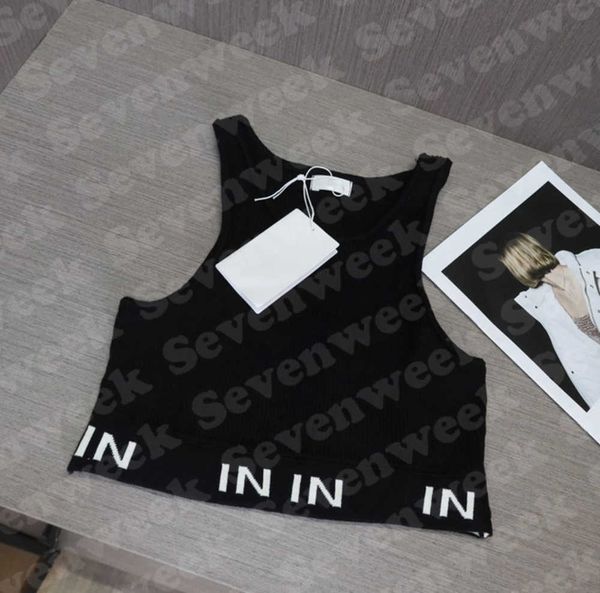 

womens designers knit vest sweaters t shirts designer striped letter sleeveless knits fashion style ladies pullover fashion2023, White