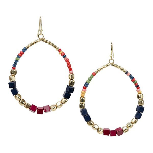 

bohemian earrings, teardrop shaped string, millet beads, beaded earrings, Golden