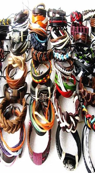 

whole bulk lots 100pcs mixed different styles retro vintage ethnic tribes leather men039s women039s cuff bangles bracele7820270, White