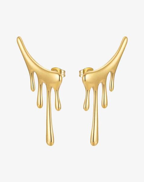 

enfashion unique punk earrings for women stainless steel stud earring irregular fashion jewelry party brinco e2213554782889, Golden;silver