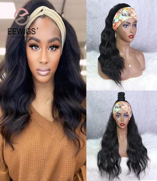 

synthetic wigs long body wave black wig high temperature fiber dailycosplay headband for women eewigs offer64170979555451