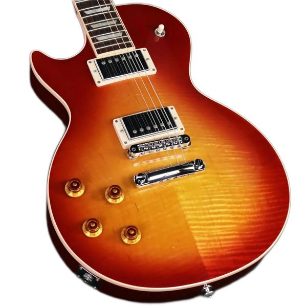 

les standard 2018 left hand heritage cherry sunburst electric guitar25456