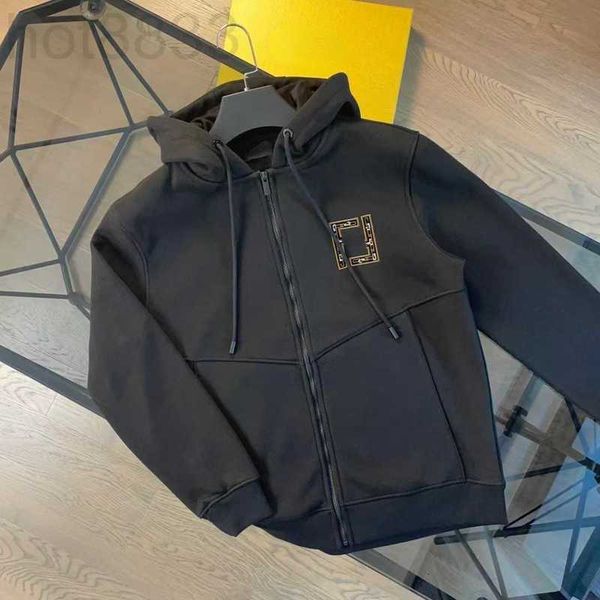 

men's jackets designer tech fleece cotton hooded mens sweatshirt double f embroidered coat fd hoodie men women cardigan hoody fashion h, Black;brown