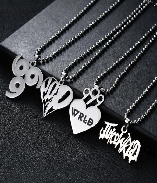 

juice wrld pendant beads stainless steel for women man fans collares mujer gargantilha collier femme9325759, Silver