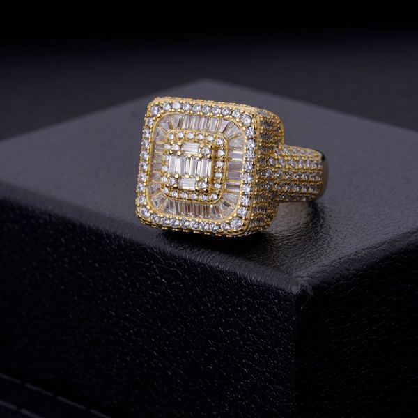 

full diamond s925 silver men's ring european hiphop ring