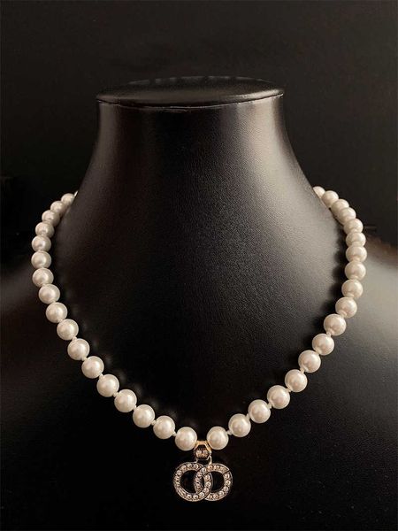 

xiaoxiang. 2021 new full diamond pendant pearl necklace neckchain female, Silver