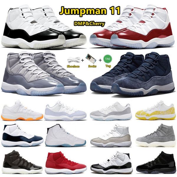

jumpman 11 11s mens basketball shoes cherry cool grey bred unc concord high 45 gym red pure violet navy gum citrus men women trainers sports
