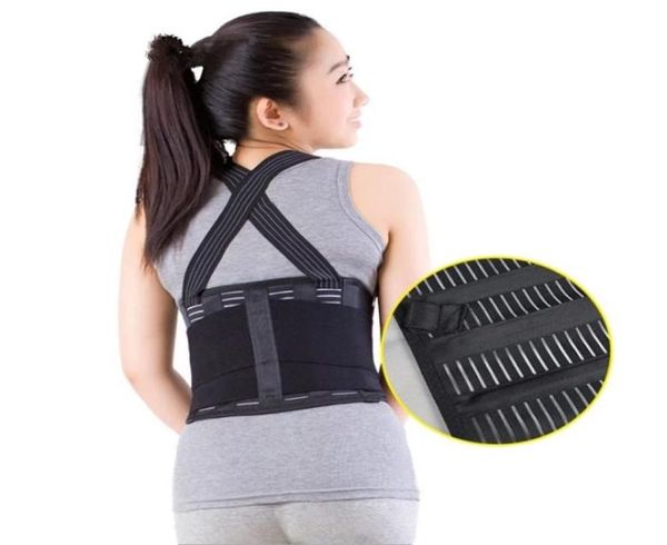 

light weight relieve back pain corset lower elastic lumbar belt waist support lower back brace for spine pain posture corrector5793499, Black;gray