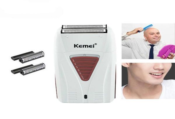 

kemei 3382 barber finish electric shaver for men usb cordless rechargeable beard razor reciprocating foil mesh shaving machine2912820