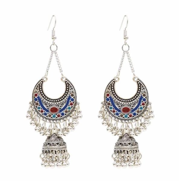 

afghan india birdcage jhumka earrings boho statement traditional earring egypt pakistan tribal retro women jewelry2516637, Silver