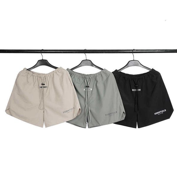 

men's shorts fashion ess designer pants fog double thread ess nylon shorts men's loose large sports casual capris summer, White;black