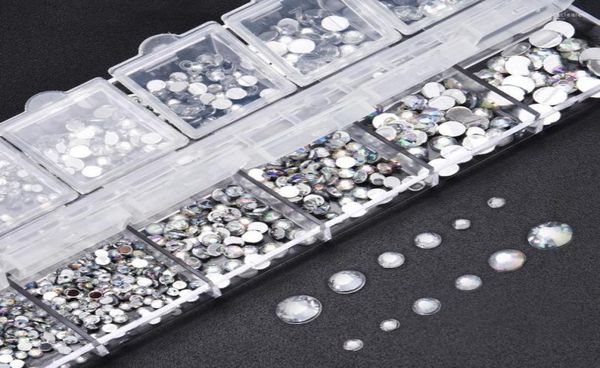 

nail art decorations multisize rhinestones 3d crystal ab clear diy silver rivet rhinestone akcesoria do paznokcinail stac224788065, Silver;gold